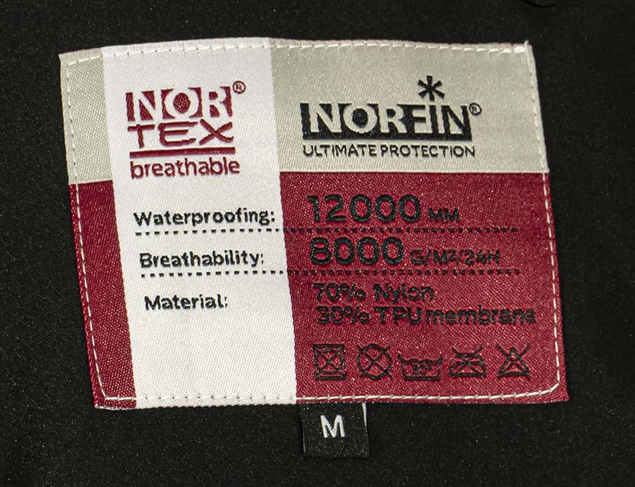 Етикетка костюма Norfin Pro Dry 2