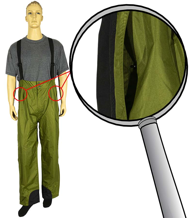 Напівкомбінезон костюма Norfin Shell з кишенями з кнопками
